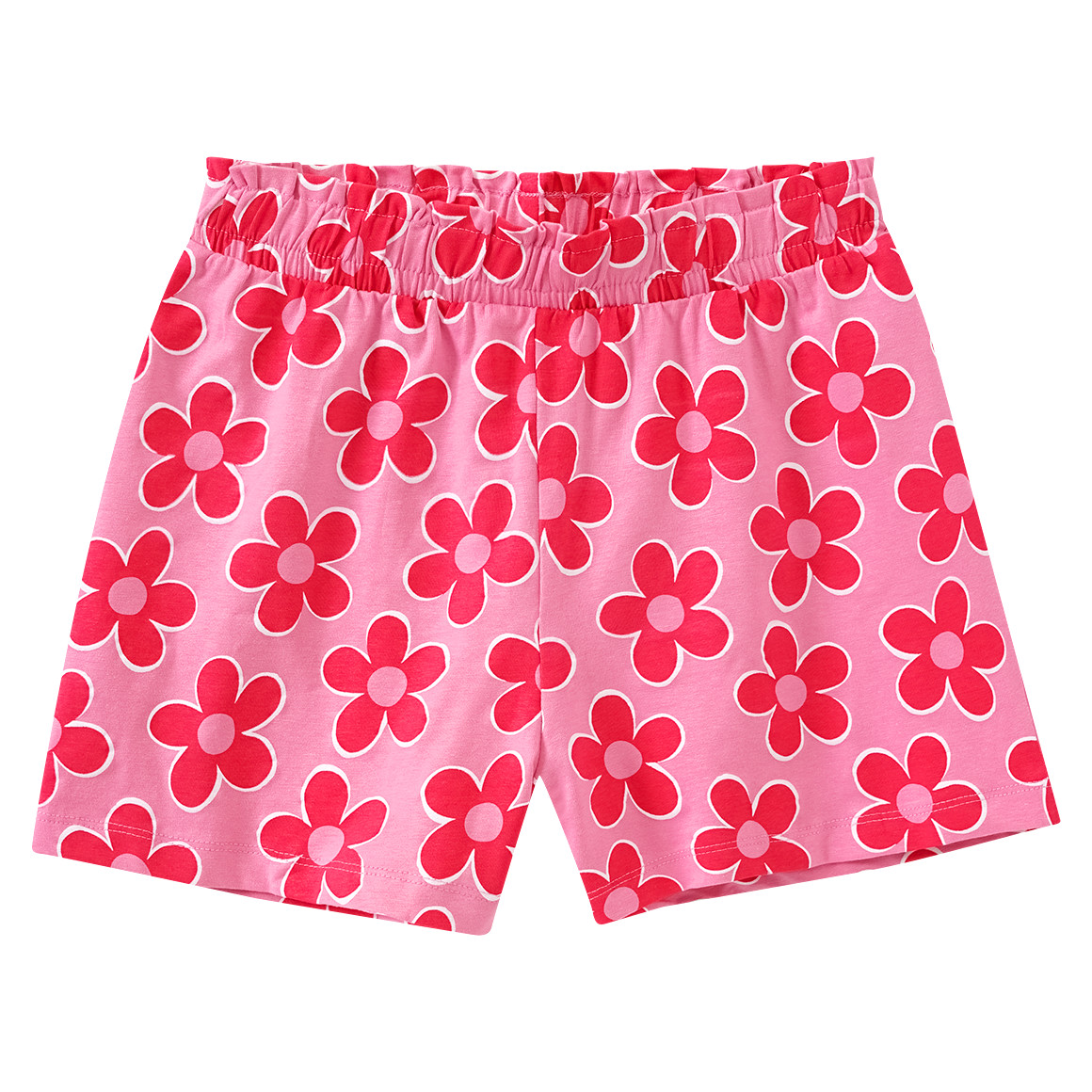 Famy 3 Mädchen Shorts mit bunten Motiven zartrosa / blau / rosa