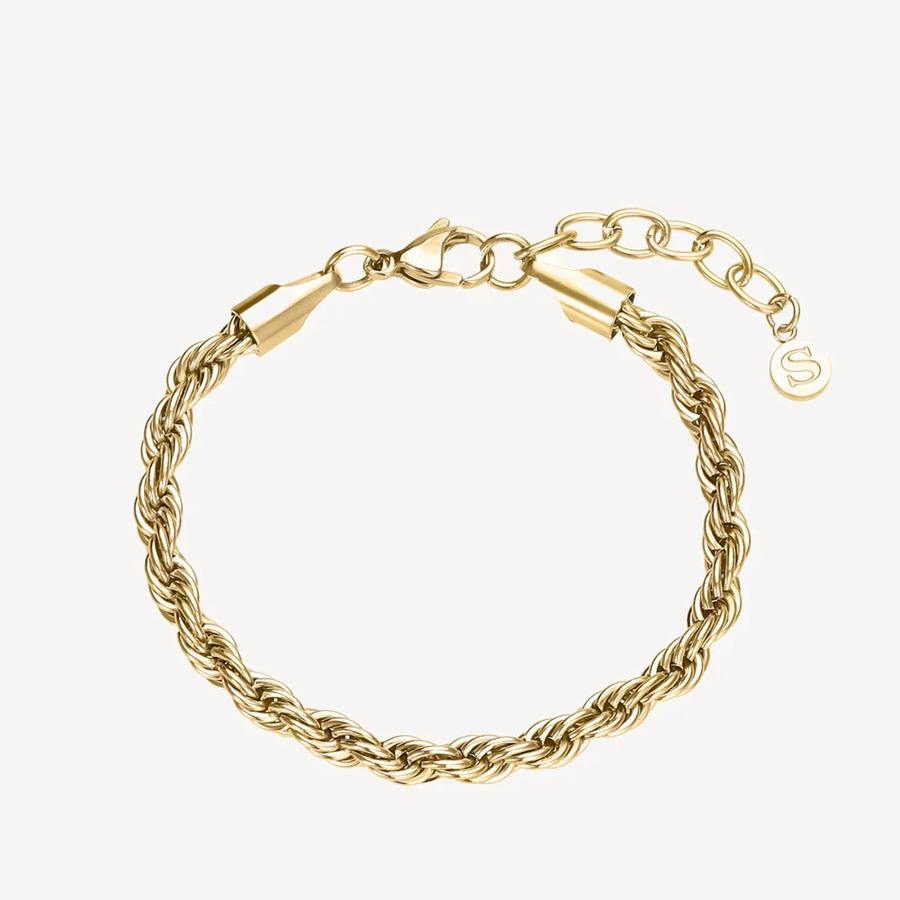 Sistie2ND Rope Bracelet Gold Plated 17cm