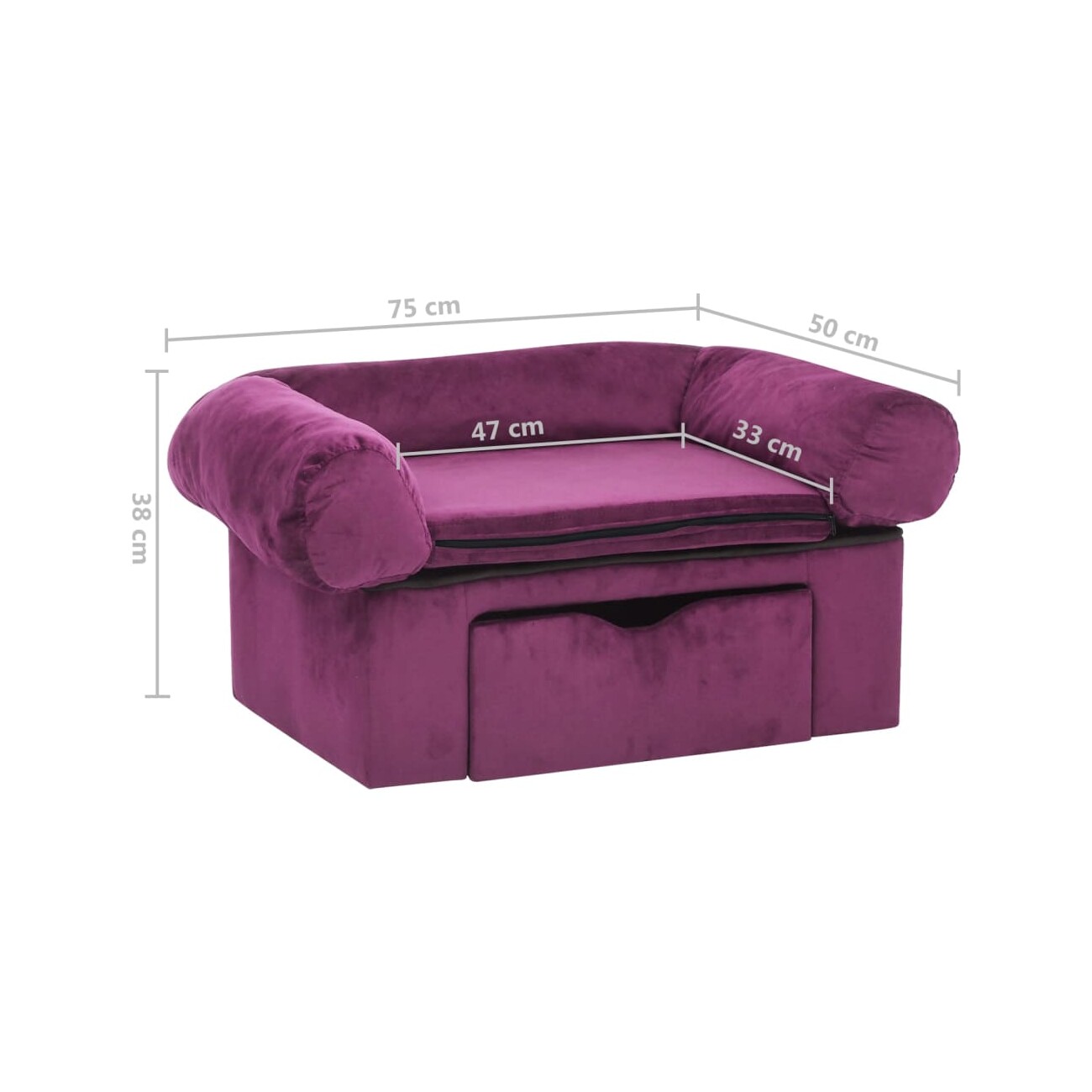 VidaXL Hundesofa mit Schublade