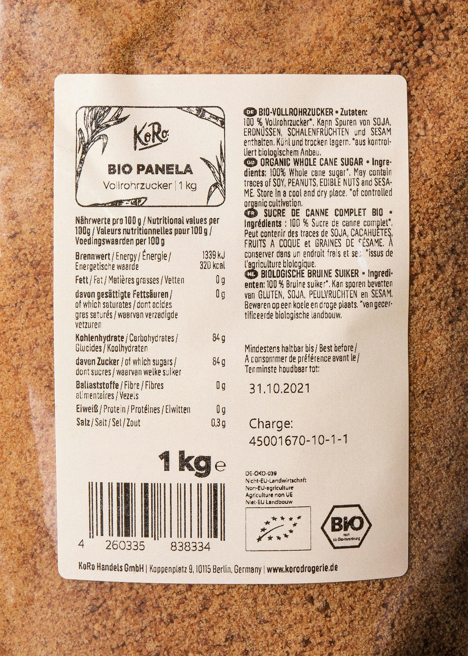 Bio Vollrohrzucker 1 kg