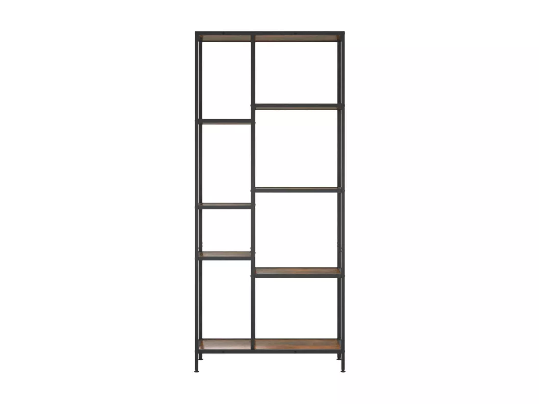 Étagère à livres 80x30x180 cm Acier et bois d'ingénierie