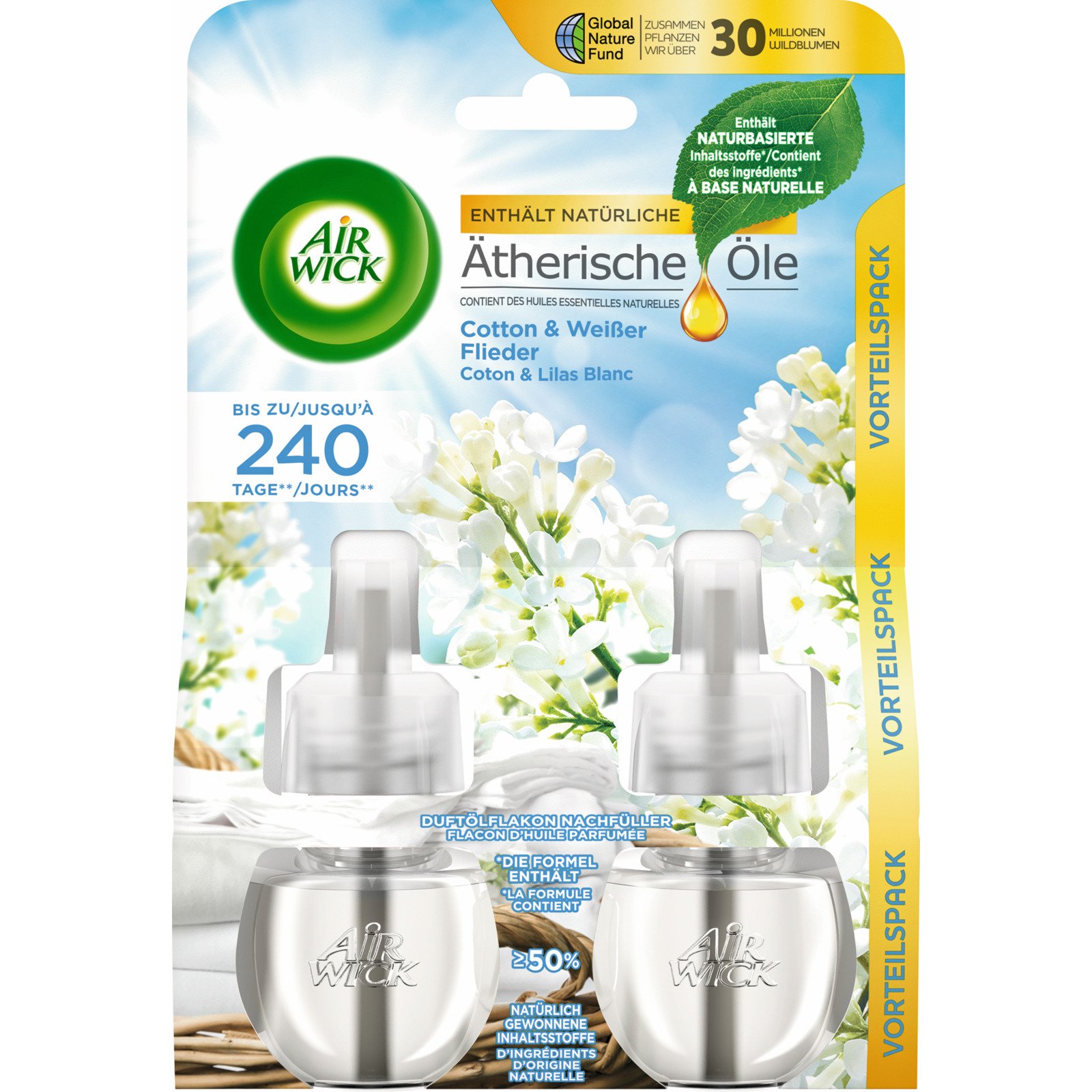 Air Wick Duftöl-Nachfüller Cotton 2 x 19 ml