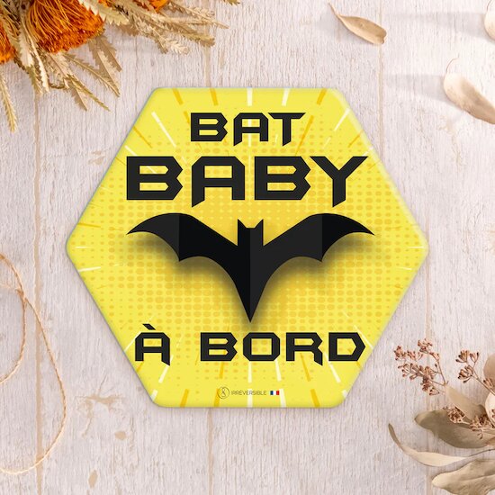 Autocollant bébé à bord   Bat Baby        de               Irréversible