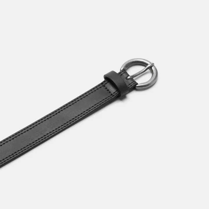 Ceinture de 25 mm/1 pouce à boucle ovale pour femme en noir