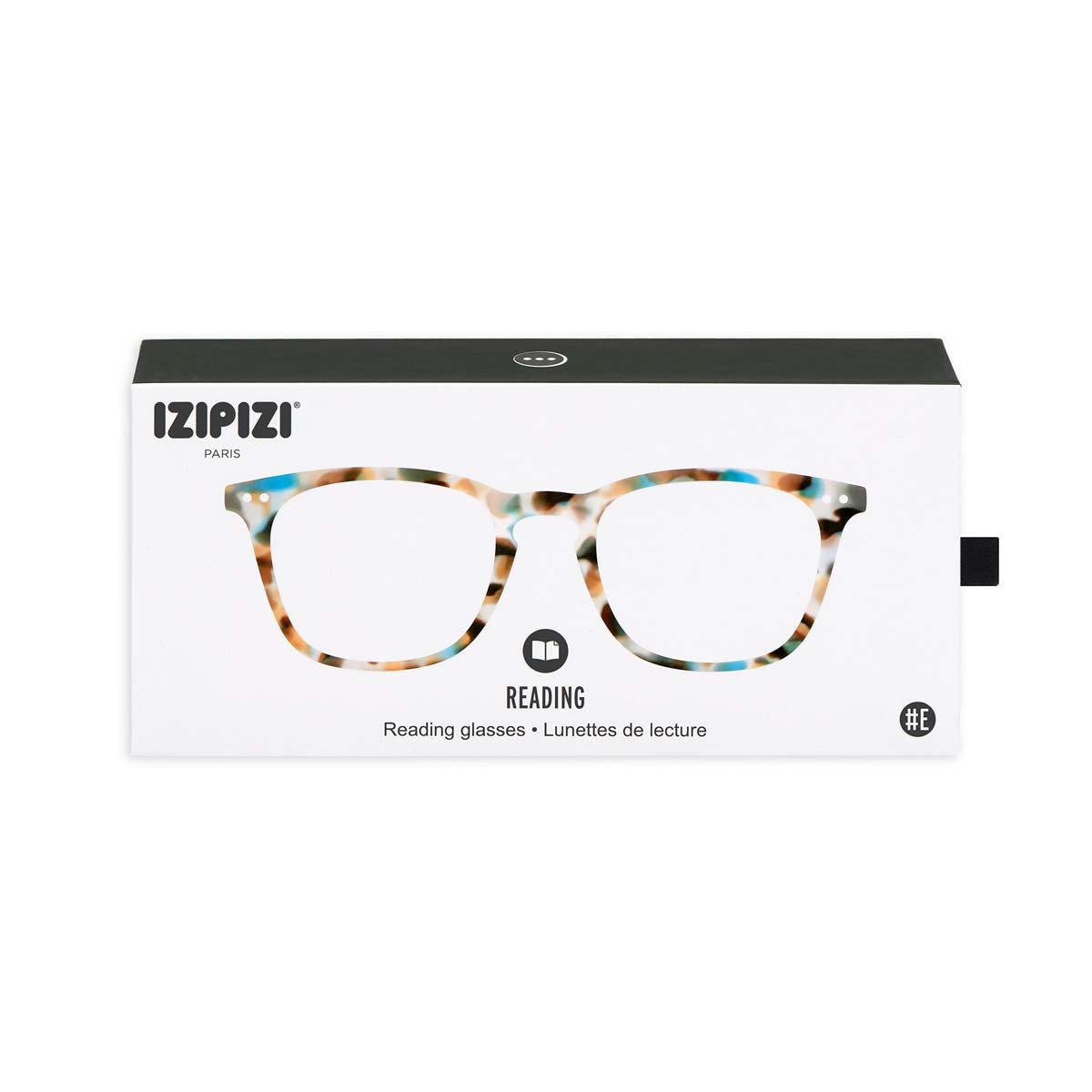 +1.00 Blue Tortoise Square Reading Glasses: Izipizi