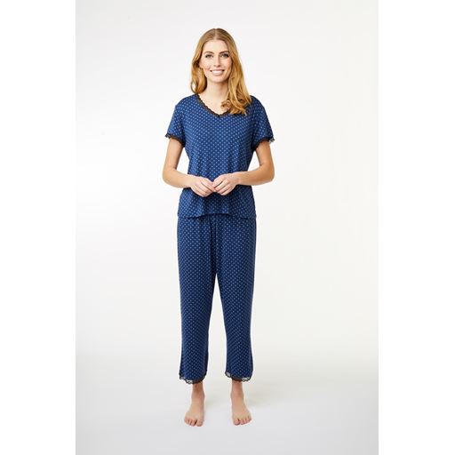 CCDK Jasmin Crop Pyjamasbukser, Ensign Blue, L