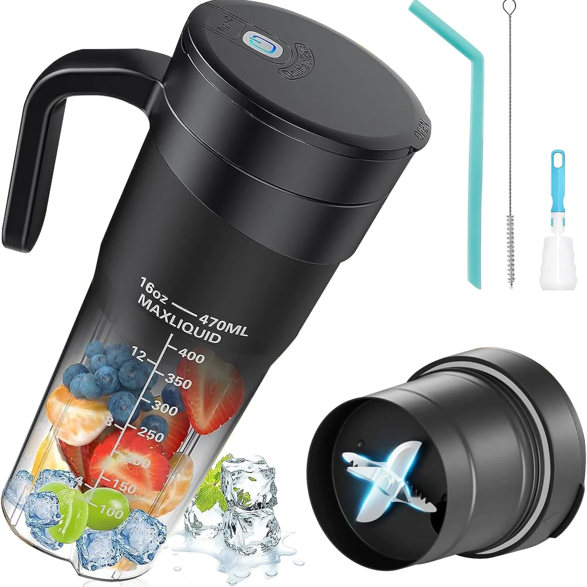 Blender électrique portable Smoothie 0,47L 150W avec USB rechargeable