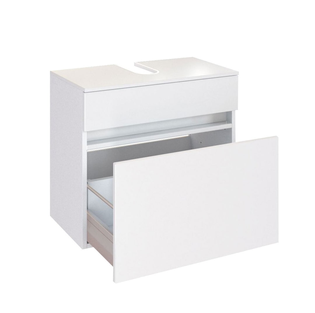 Waschbeckenunterschrank BAABE 60 x 55 cm Weiß matt