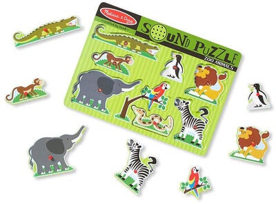 Melissa & Doug Puslespill Med Lyd, Zoodyr