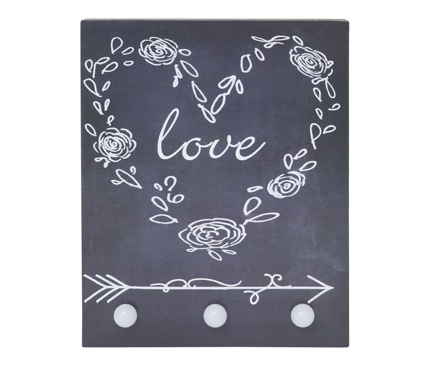 LED-Bulb Bild Wandbild, Leuchtbild 25x20cm, Love