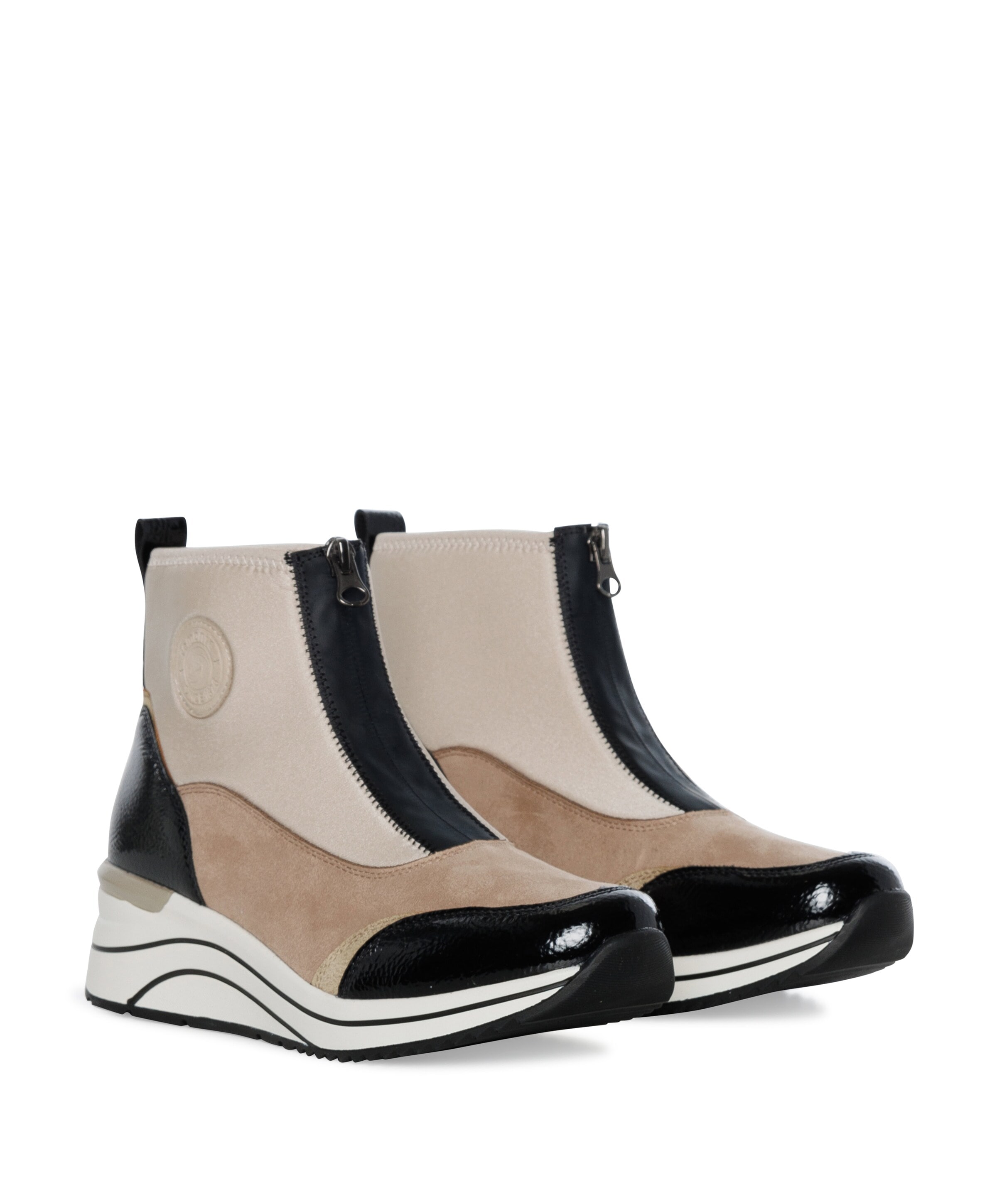 Remonte dames enkellaarzen beige