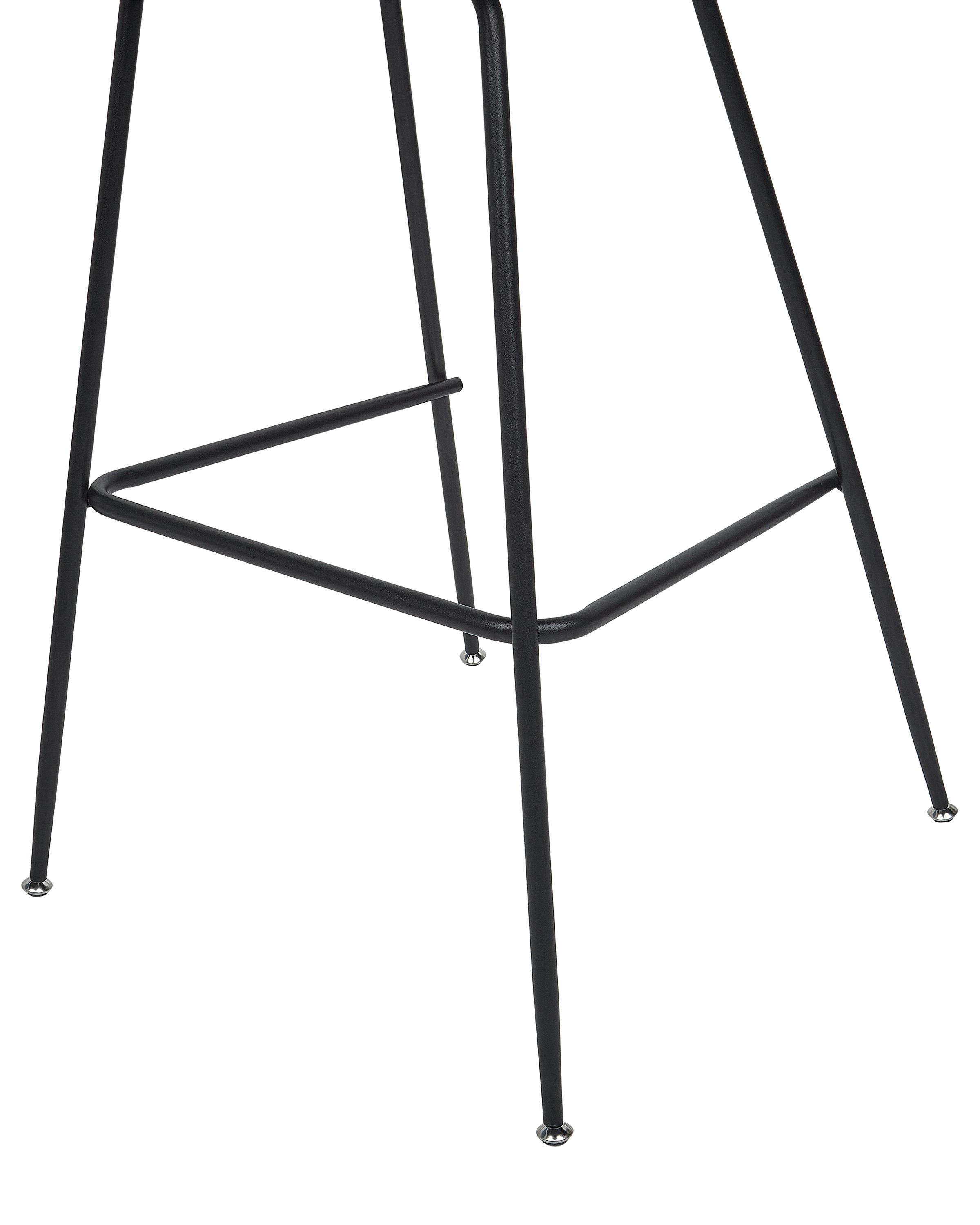 Set van 2 barstoelen ARCOLA Fluweel Zwart