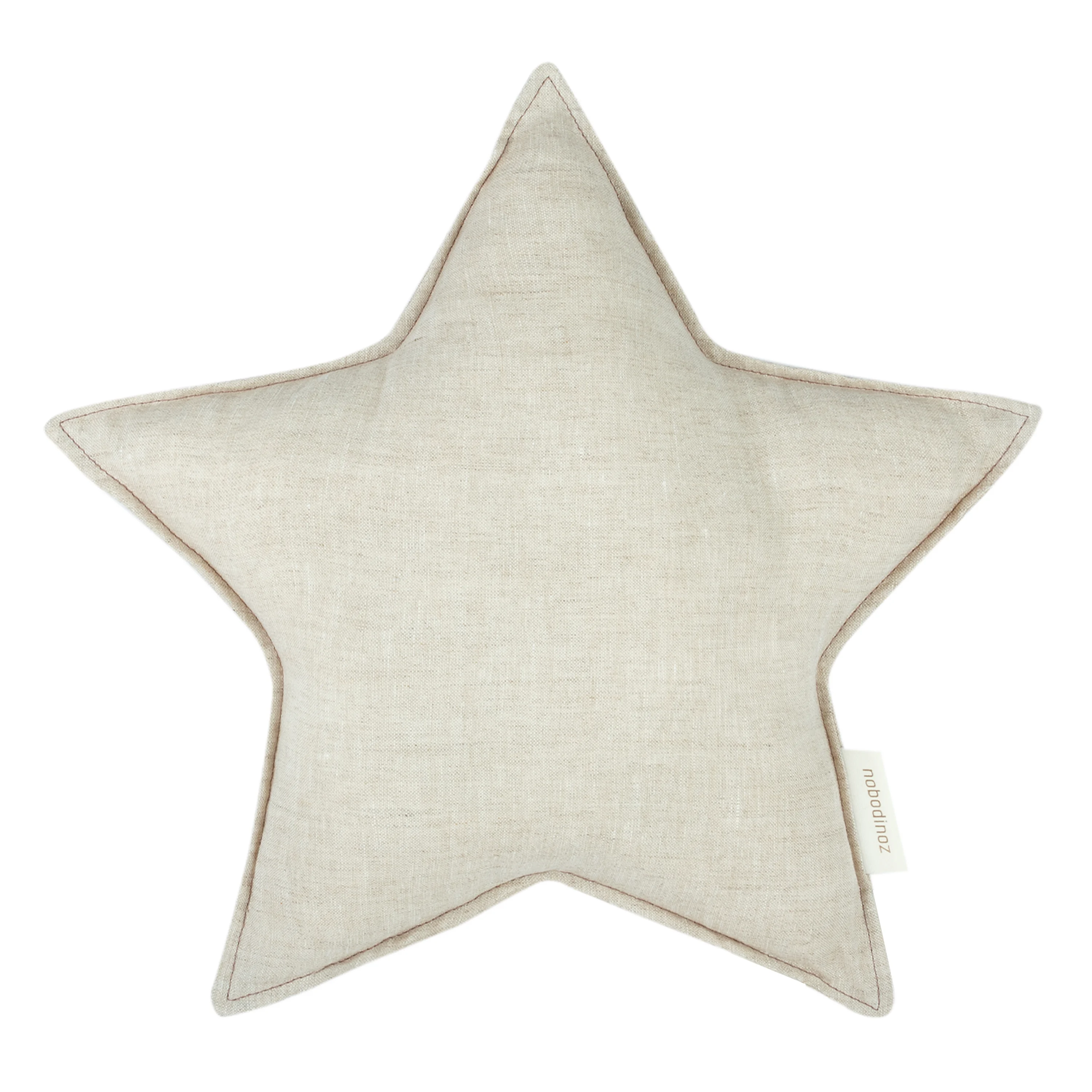 Coussin étoile l1n0 en lin français lavé | Gris
