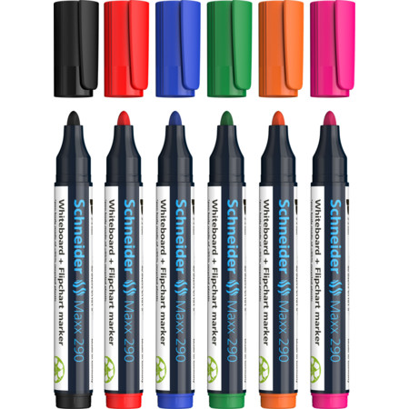 Schneider Maxx 290 6er-Etui Whiteboard- und Flipchart-Marker - 2-3 mm