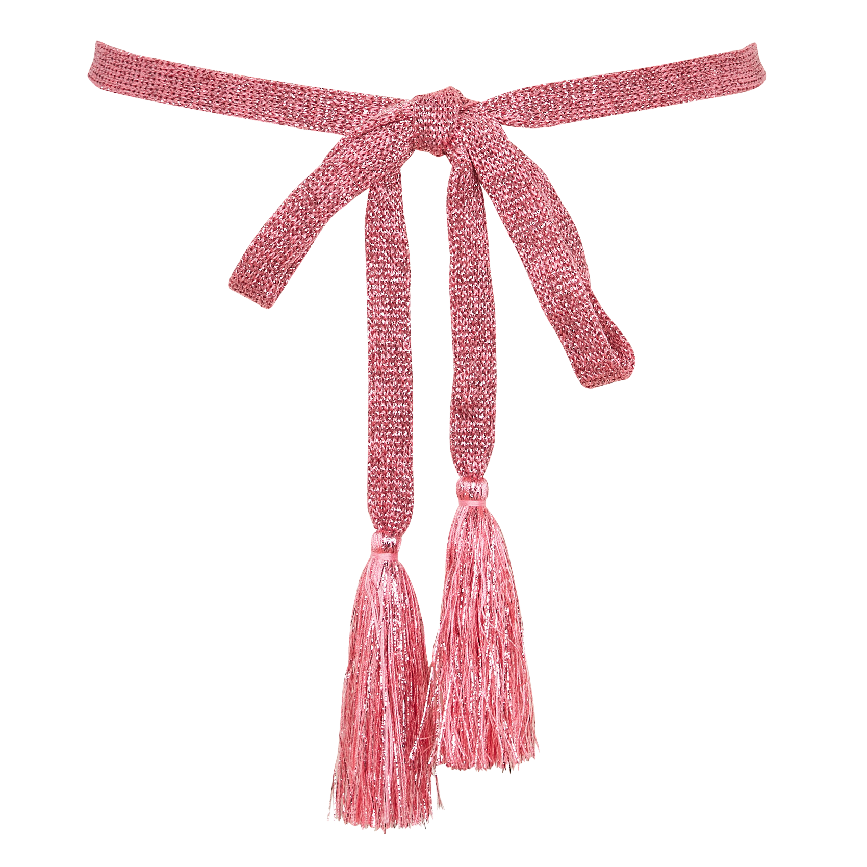 ONTANO - Ceinture à nouer métallisée | Rose