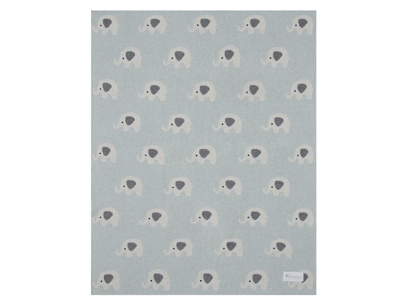 Kindsgut Kuscheldecke Elefanten 80 x 100 cm Kinderdecke für kleine Kuschler