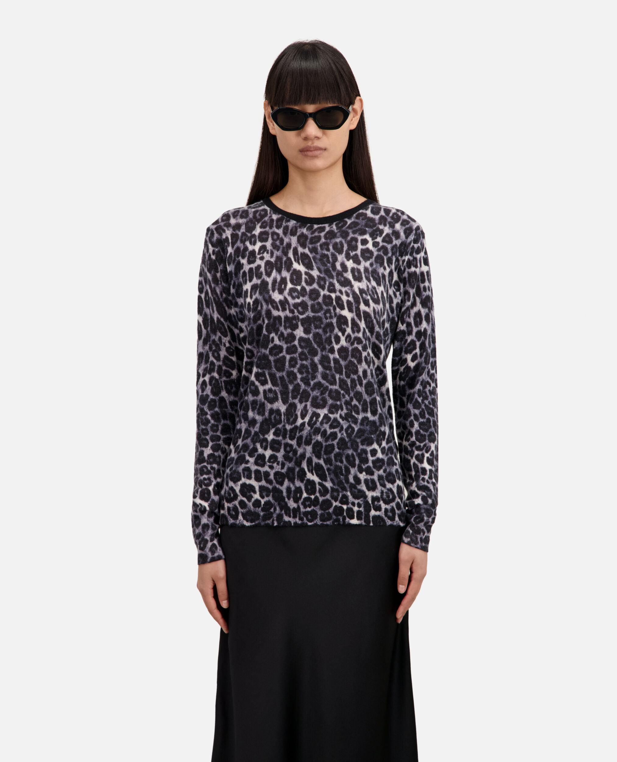 Printed cashmere sweater
