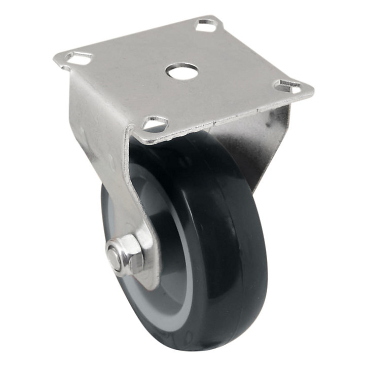 Roulette fixe grise ø7.5 cm, charge max 60 kg