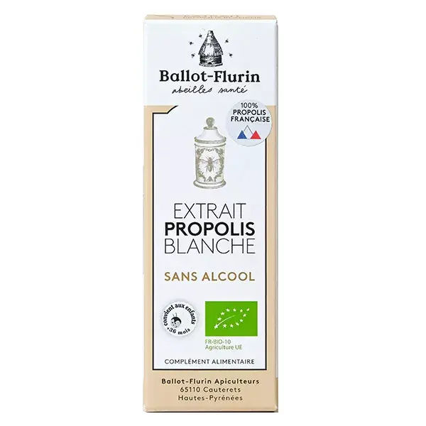 Extrato orgânico de própolis branca Ballot-Flurin 15ml