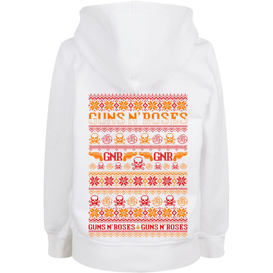 F4NT4STIC Basic Kids Hoodie Guns n' Roses Weihnachten Christmas weiß