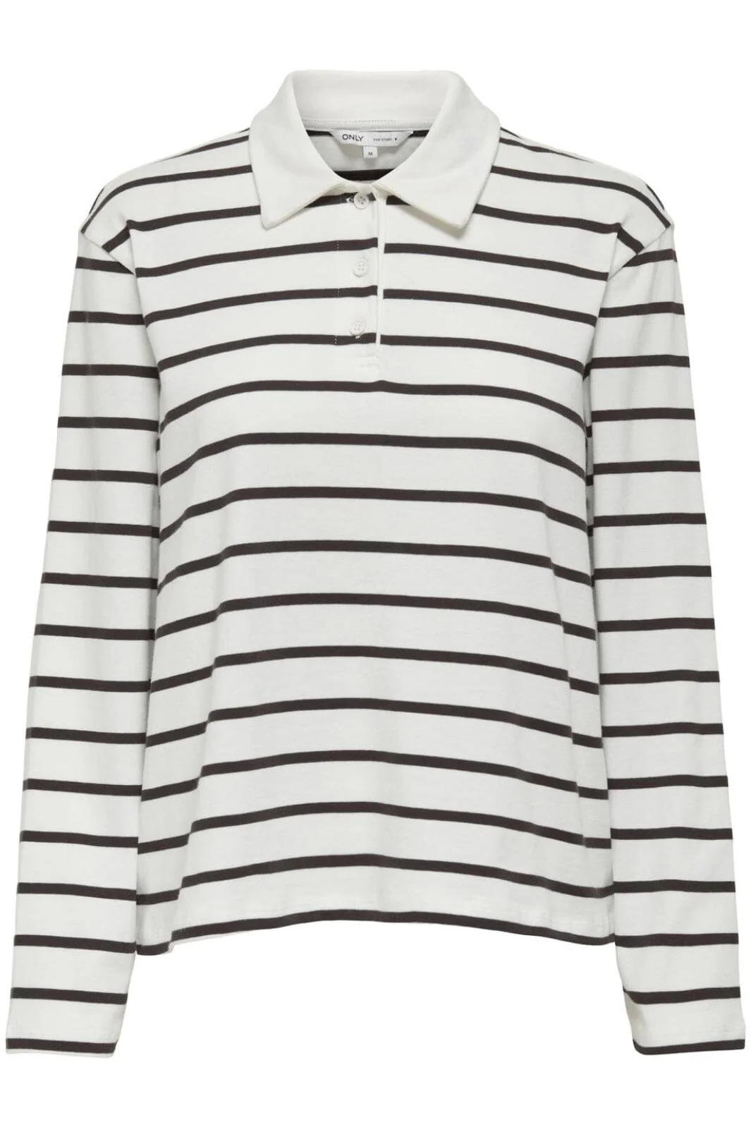 Only Onlsira L/S Polo 4842703 chocolate torte cd stripes