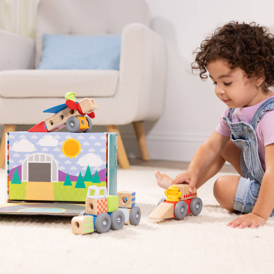 Melissa & Doug Blockables voertuigen blokkenset 54-delig