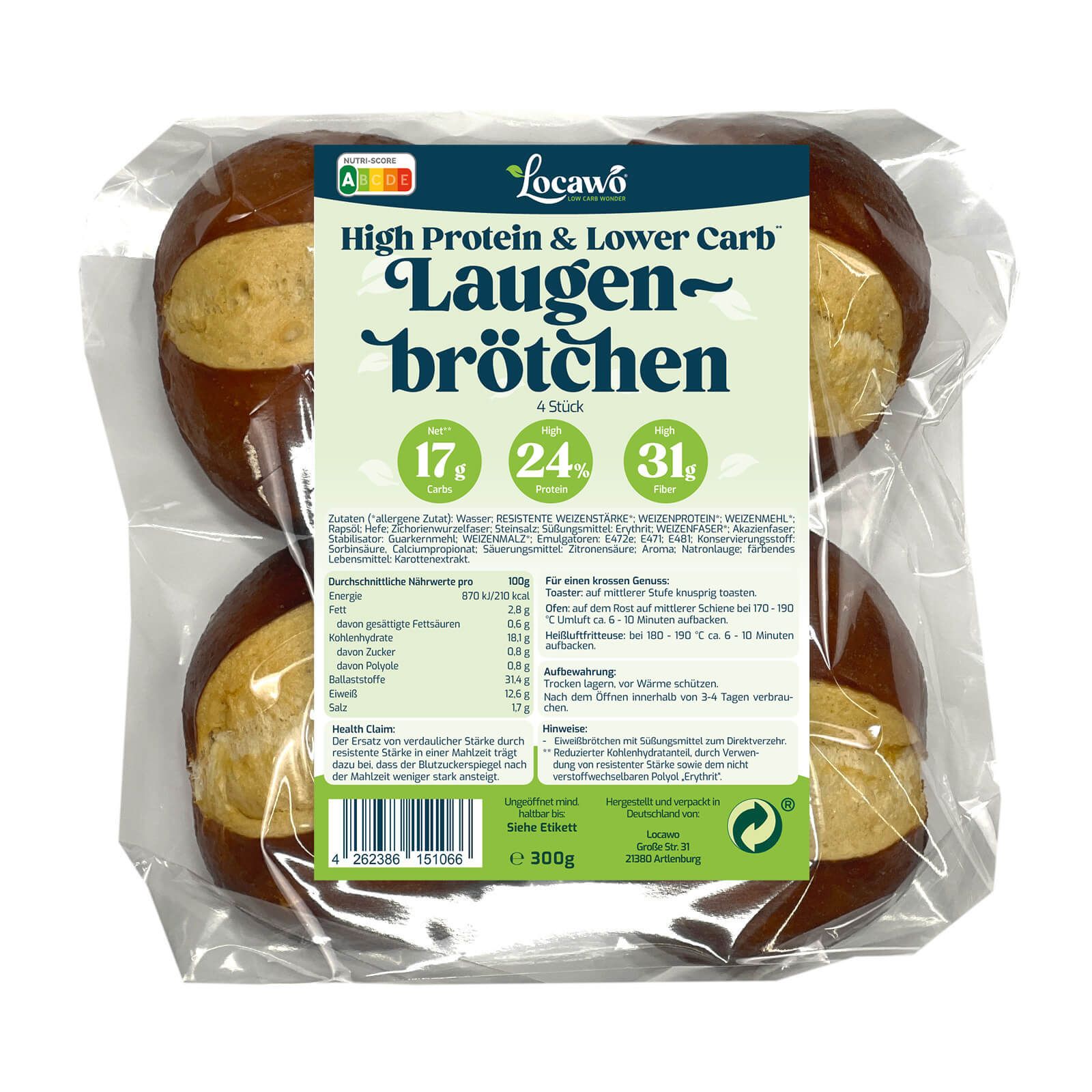 Locawo High Protein & Low Carb Brötchenkorb