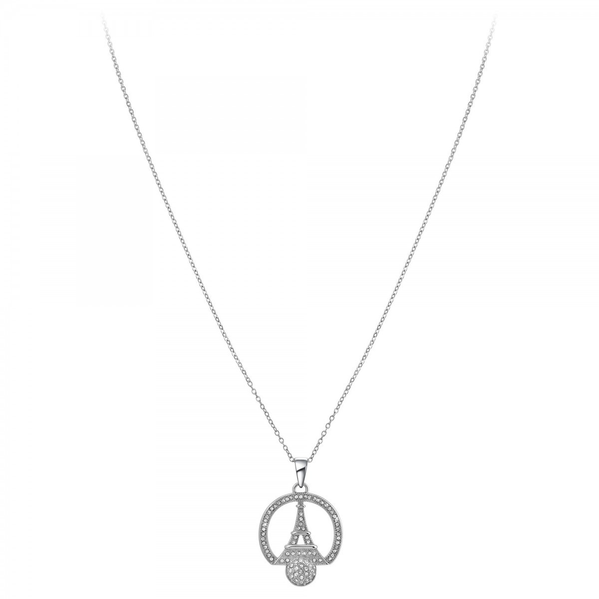 Collier Tour Eiffel SC Crystal orné de Cristaux scintillants