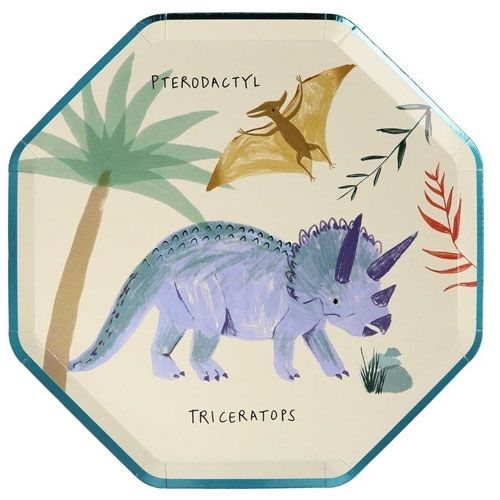 Meri meri bordjes dino's - small - 8st