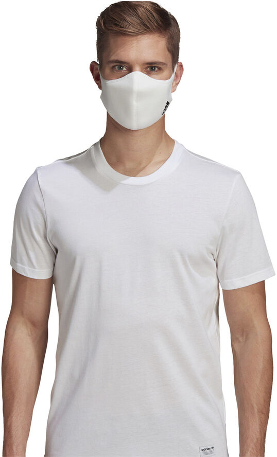 adidas 3-Pack stofmasker, M/L Hvid