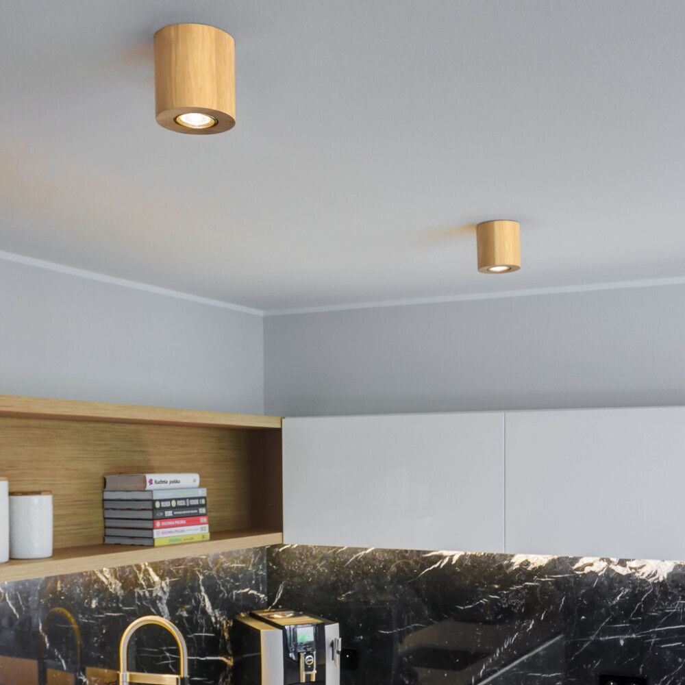 TAKLAMPE BRITOP WOODDREAM RUND INKL 1XLED