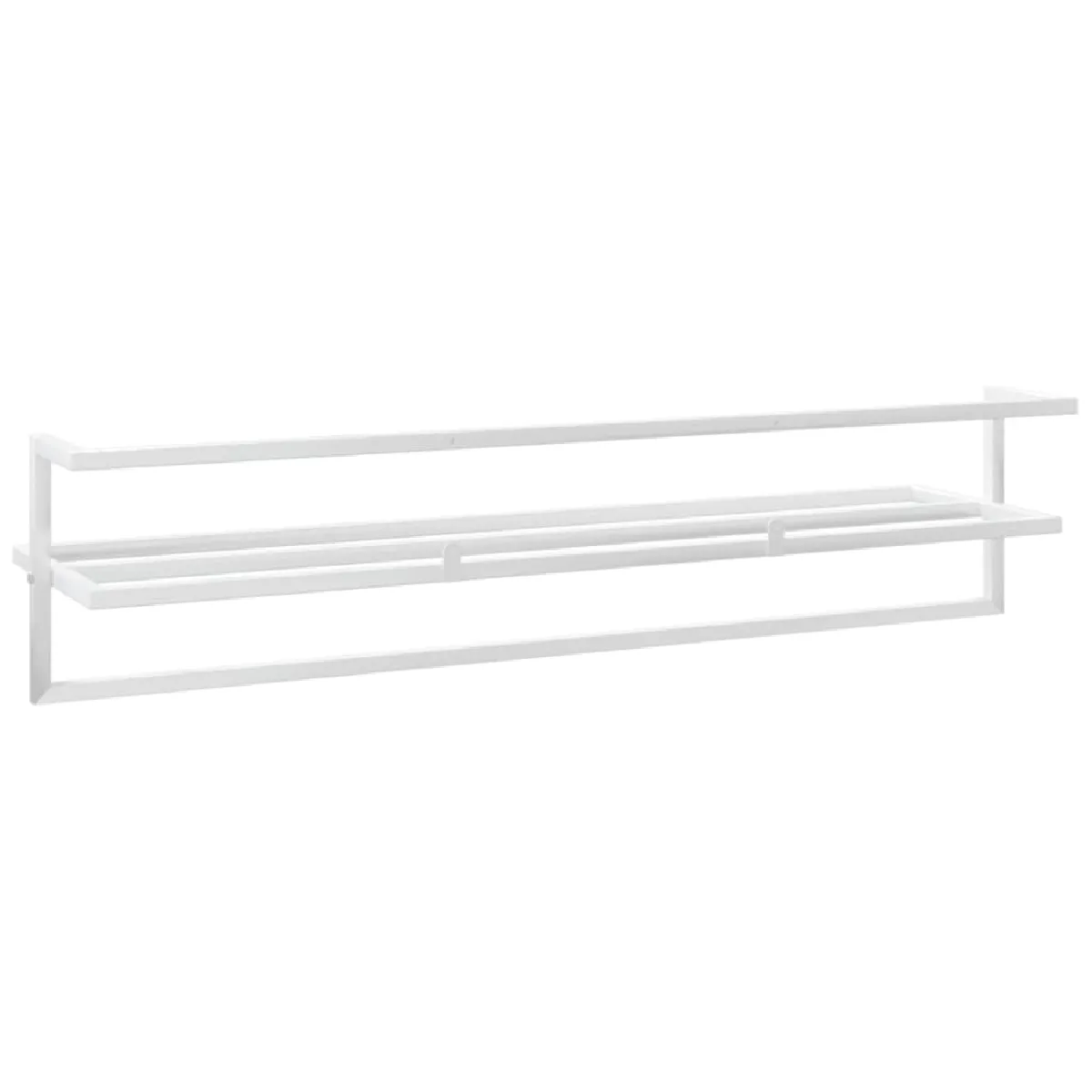 Helloshop26 Porte-serviettes mural blanc fer