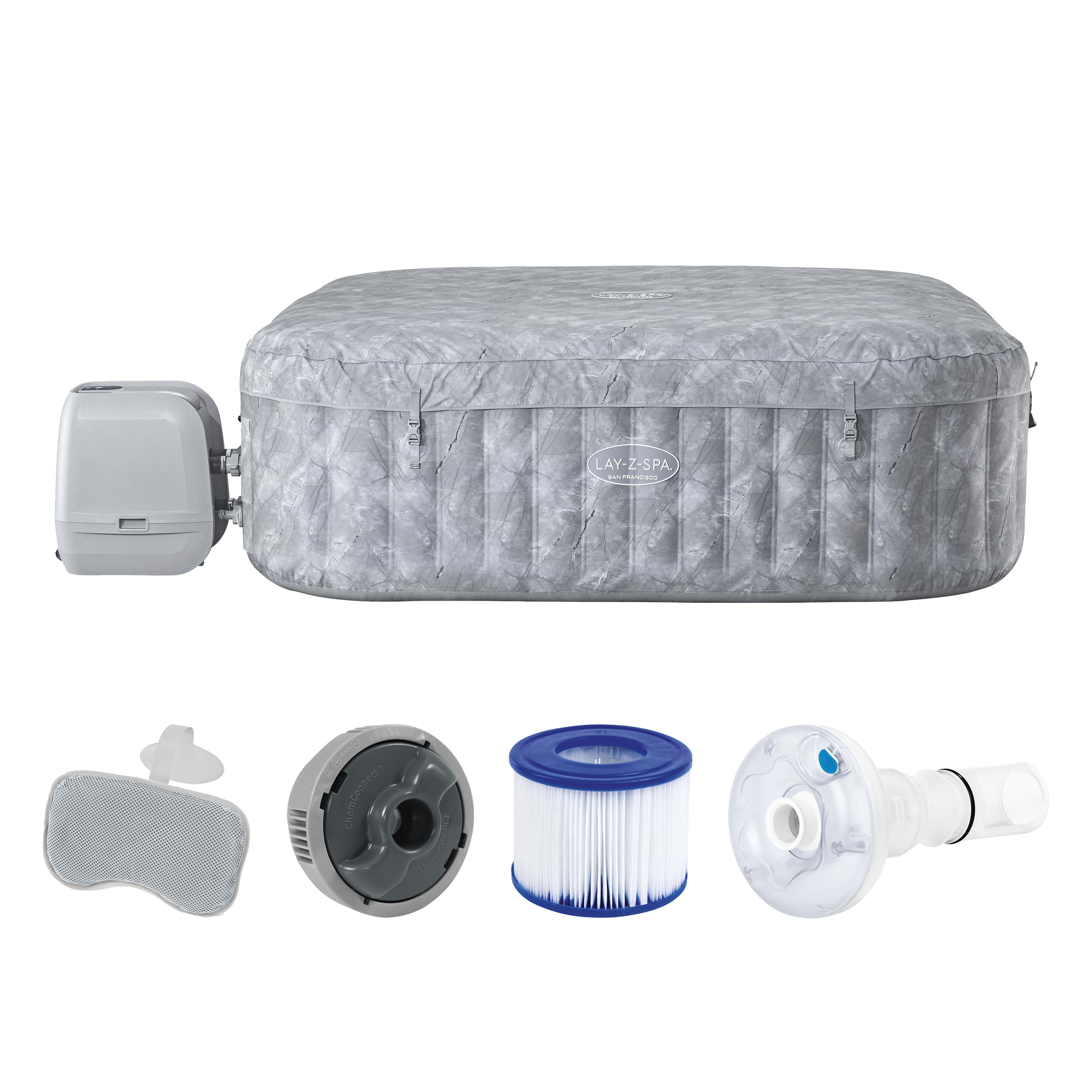 Bestway Whirlpool Lay-Z-Spa SAN FRANCISCO HydroJet 7 Personen