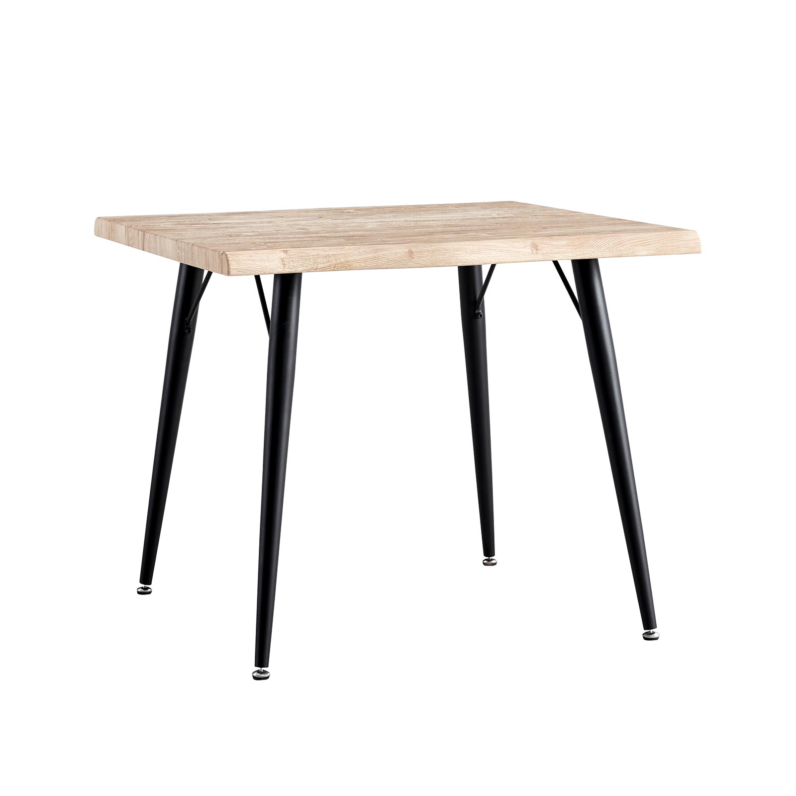 Esstisch - Wildeiche-schwarz - 90x90 cm