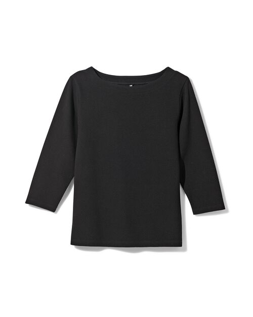 t-shirt femme relief noir