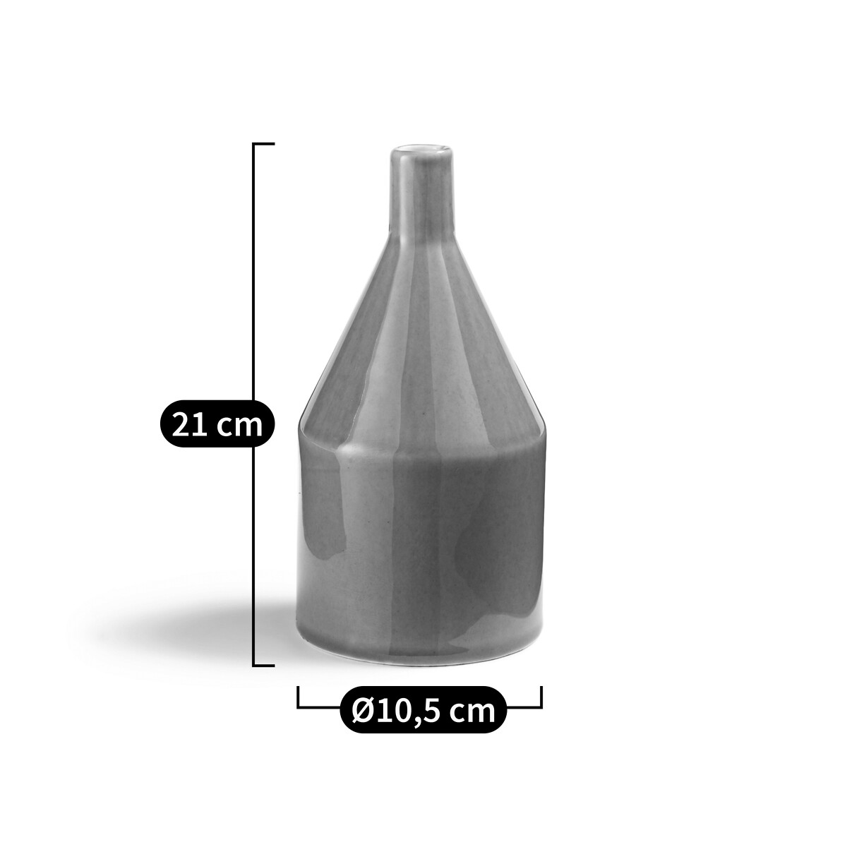 LA REDOUTE INTERIEURS<br>Vaso de cerâmica Alt.21 cm, Mirany