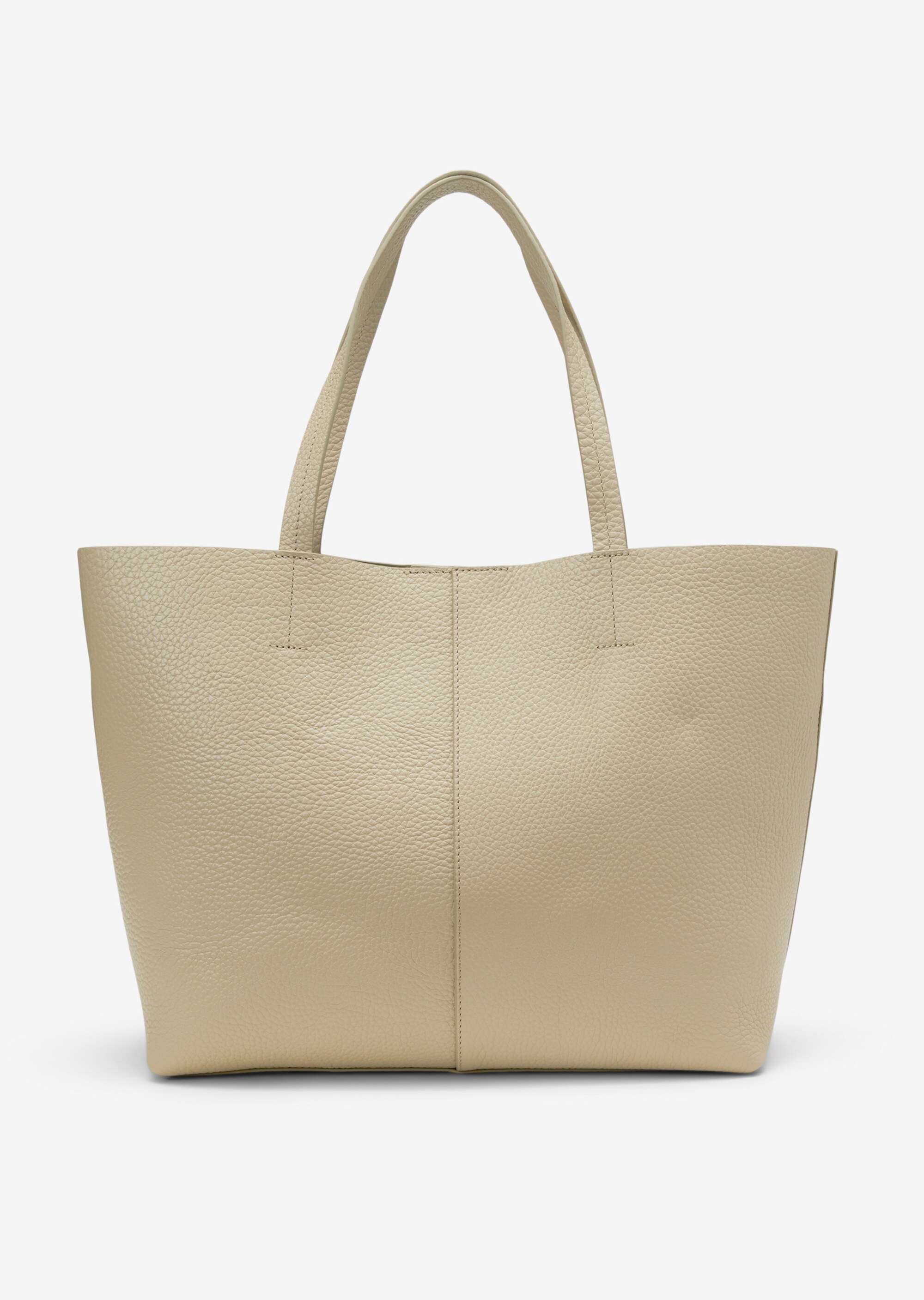 Shopper aus genarbtem Rindleder