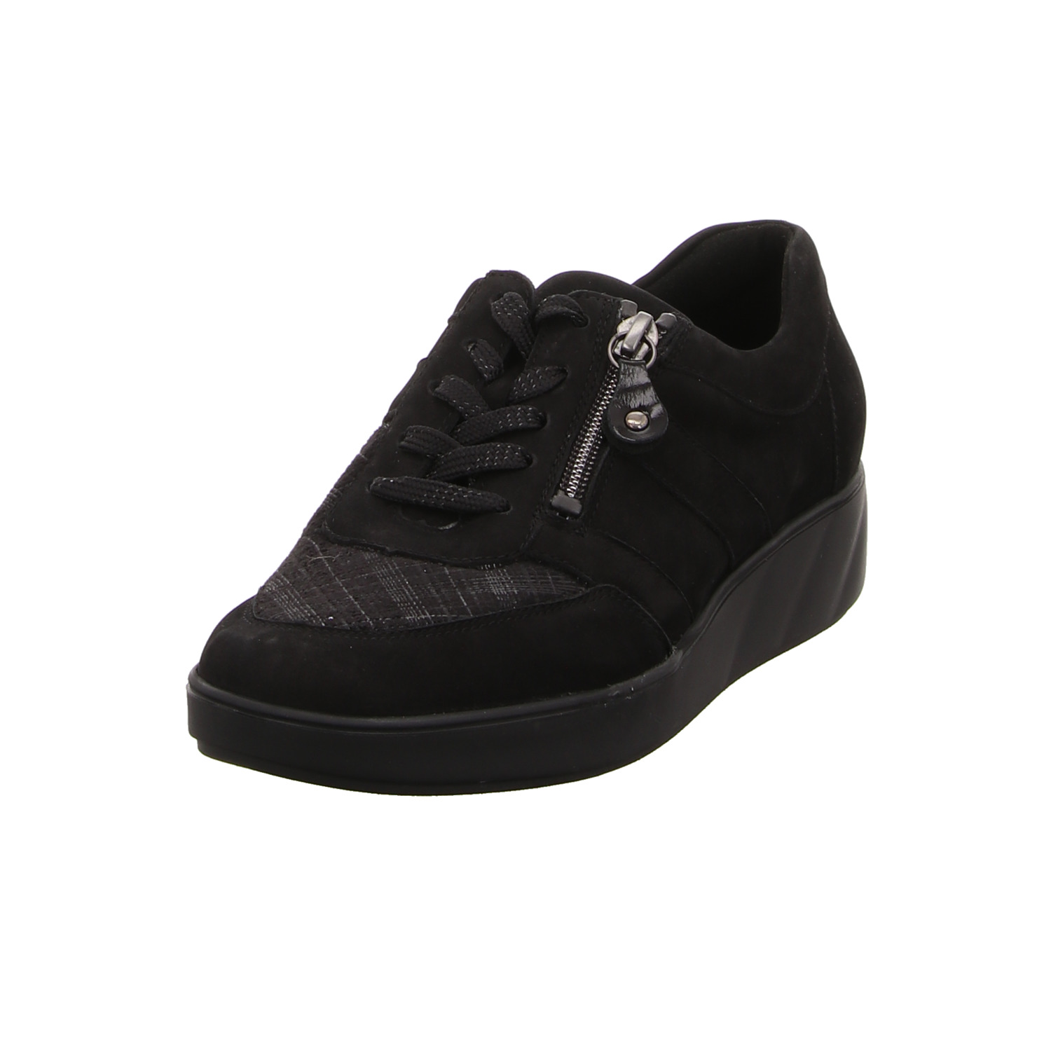 Waldläufer Schnürhalbschuh schwarz