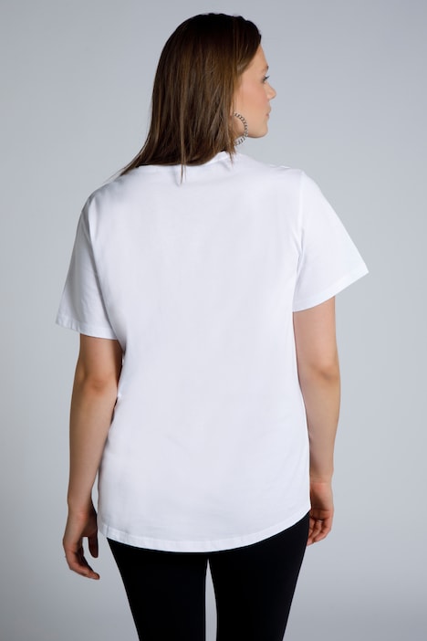 Longshirt, Rundhals, Oversized, Halbarm, Doppelpack