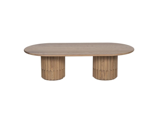 BOIS ET CHIFFONS CONCEPT - Table basse ovale - chêne dalta