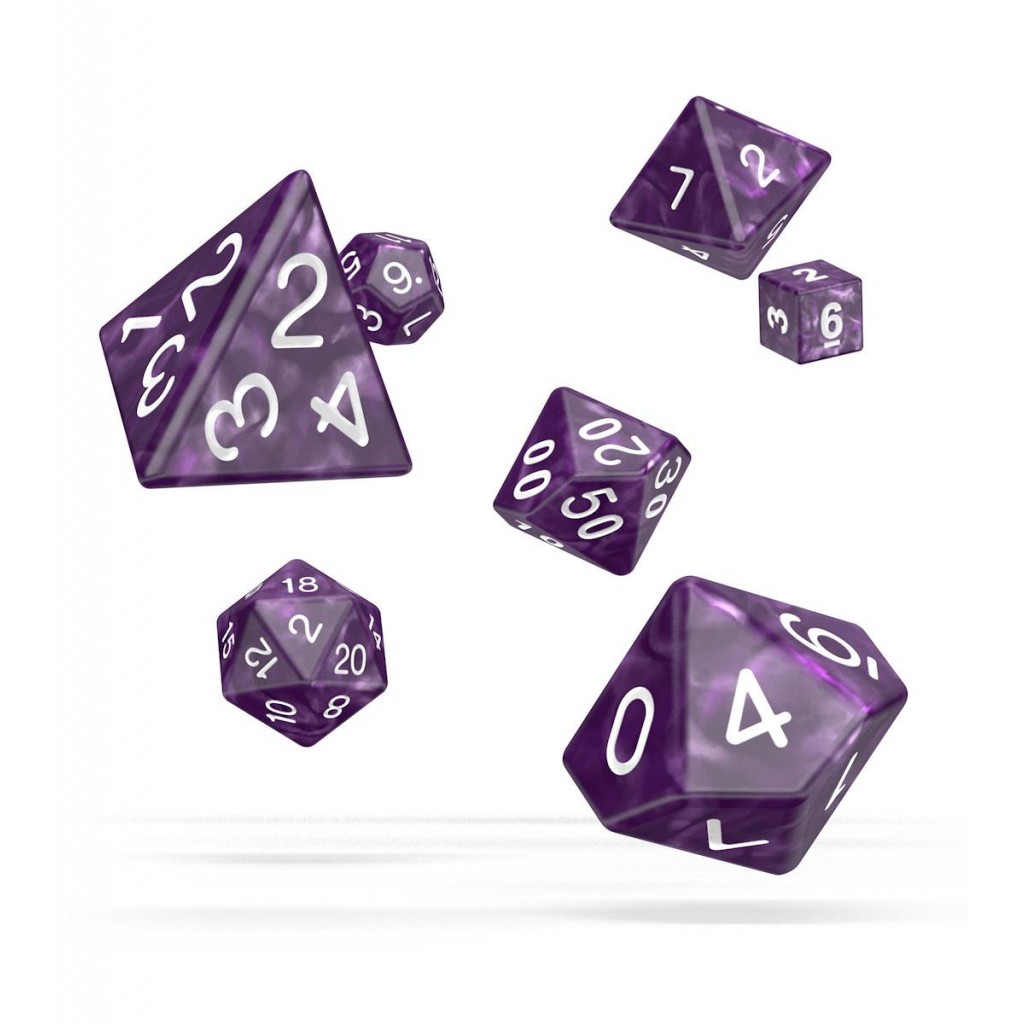Oakie Doakie Dice dés RPG-Set Marble - Violet (7)