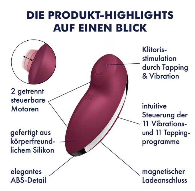 Tap & Climax 2 Auflege Vibrator (4061504046044) - Rot