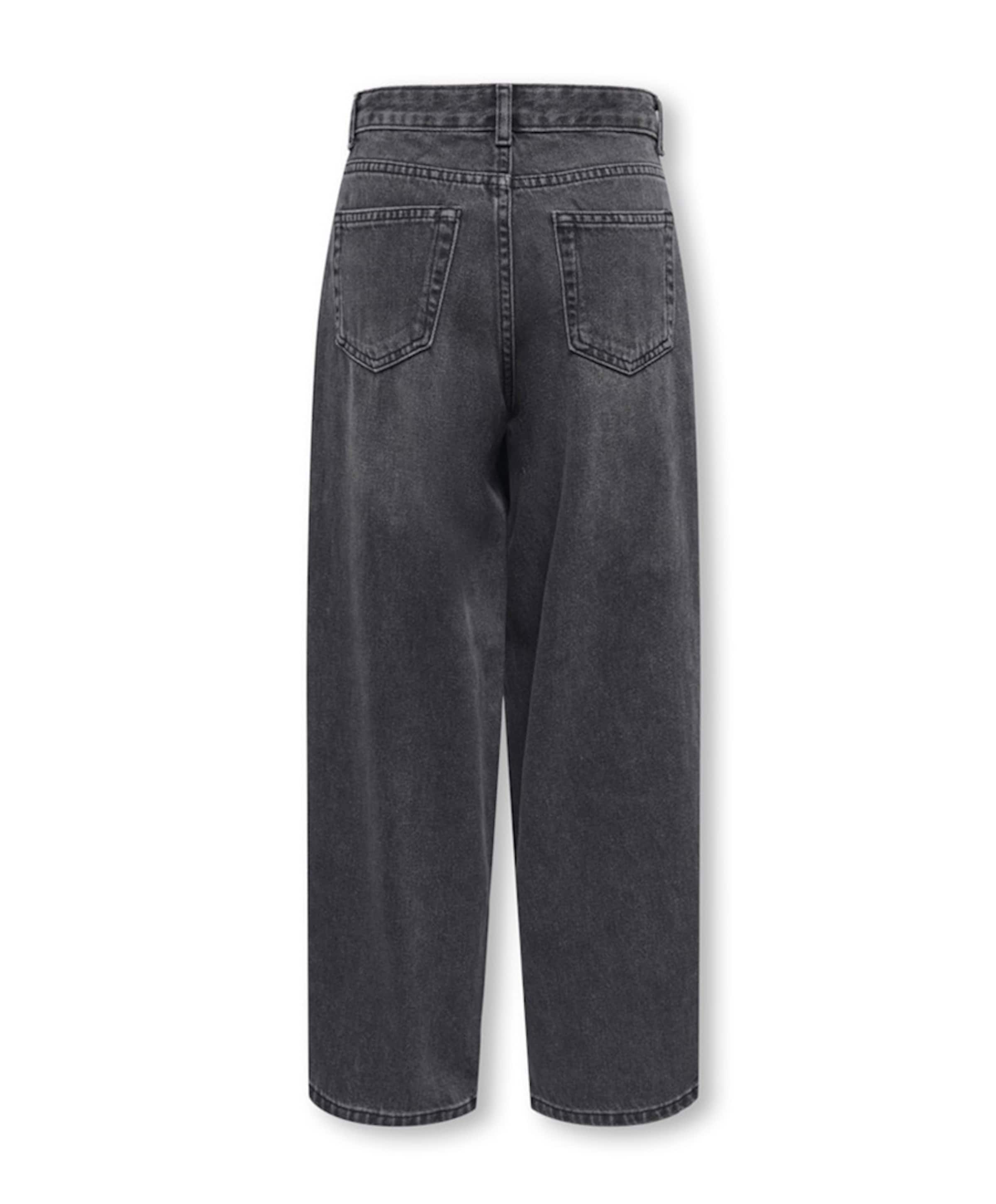 Only KOGGIANNA-ELLA MW BAGGY STRAIGHT DN meisjes jeans zwart