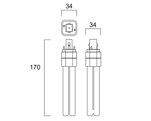 LED-lamp T38 G24d/10W(26W) 1100 lm 4000 K neutraal wit 840