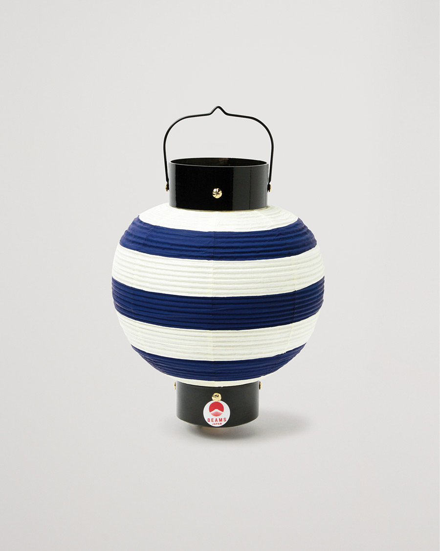Beams Japan Striped Paper Lantern Indigo