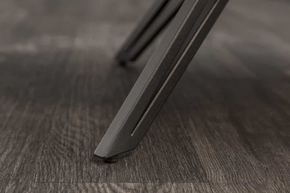 Drehbarer Design Stuhl EUPHORIA senfgelb Samt mit Armlehne Metallgestell schwarz