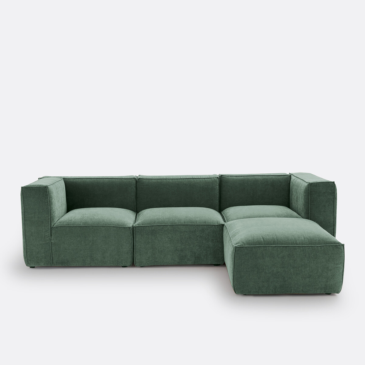 LA REDOUTE INTERIEURS<br>Sofá modular de canto em veludo texturizado, Seven