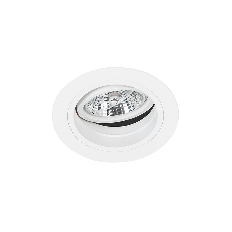 Set van 6 Ronde inbouwspot wit verstelbaar - Chuck 70