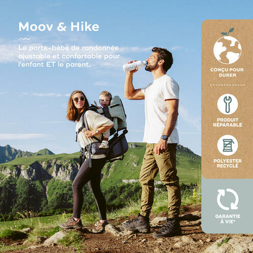 Porte-bébé de randonnée Moov & Hike - Vert Sauge - BABYMOOV