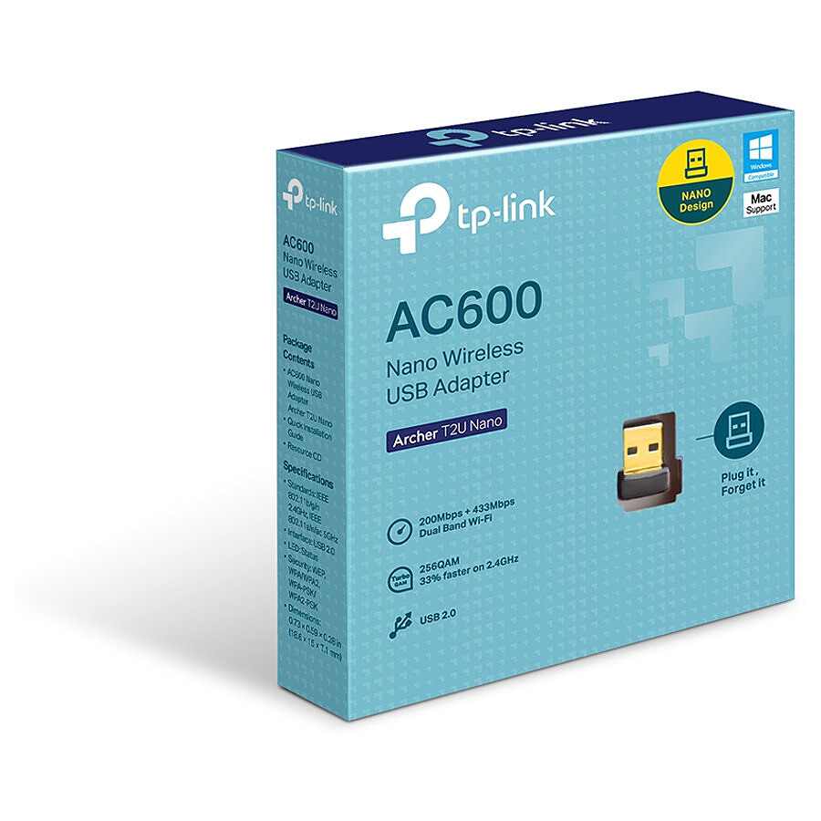 TP-Link Archer T2U Nano - Clé USB Wifi AC600 double bande